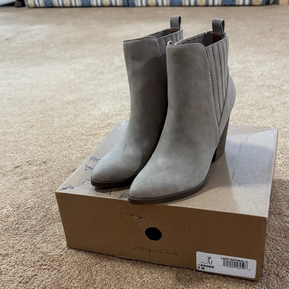 Indigo Gray Ankle Booties